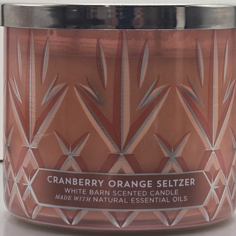 White Barn Cranberry Orange Seltzer with Silver Lid 14.5oz